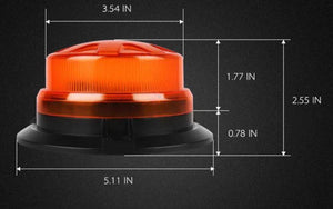 12v/24v Mini Magnetic flashing beacon/strobe light