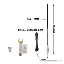Load image into Gallery viewer, UHF Antenna 5DB Fibreglass CB 720mm Height For Gme Uniden Oricom Black
